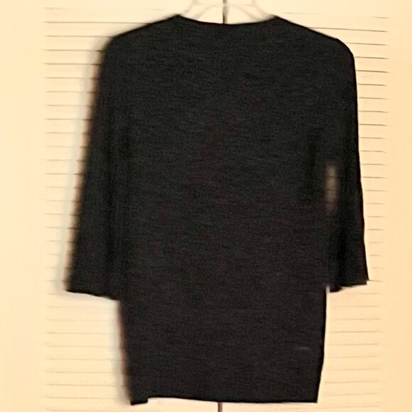Kerisma Black Gray ¾ Length Bell Sleeve Sweater* - Picture 2 of 6
